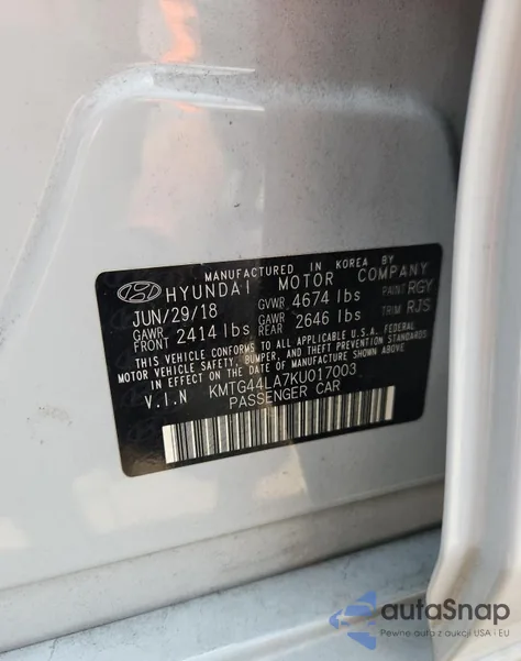 2019 Genesis G70 Prestige из США, поврежденный, VIN KMTG44LA7KU017003